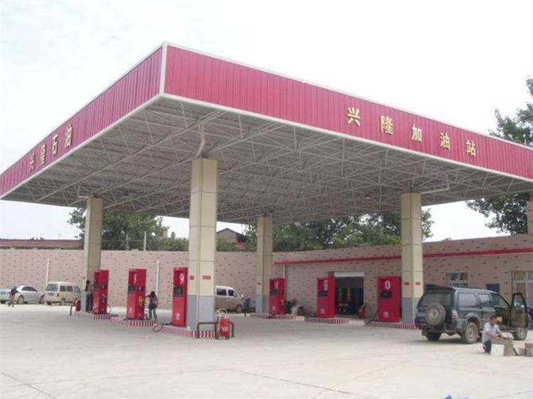 西青加油站钢结构网架案例9